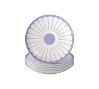 Villeroy & Boch - Fleur Bleu Set di 6 piattini da caffè, 15 cm, in porcellana per caffè e tè, piattino con motivo floreale, lavabili in lavastoviglie e a prova di microonde, porcellana di alta qualità