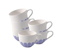 Villeroy & Boch - Fleur Bleu Set di 6 tazze da caffè da 160 ml, tazza per caffè o tè, tazza con motivo floreale, tazza da tè, porcellana premium, lavabile in lavastoviglie e a prova di microonde, blu