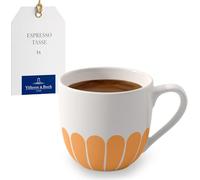 Villeroy & Boch - Fleur solei tazzina da espresso gialla, lavabile in lavastoviglie, utilizzabile in microonde, tazza piccola espresso arancione, stoviglie con motivo floreale, Porcellana Premium