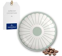 Villeroy & Boch - Fleur vert piattino per tazzina verde, lavabile in lavastoviglie, utilizzabile nel microonde, in porcellana per tazzina, piattino da portata, con motivo floreale, Porcellana Premium