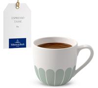 Villeroy & Boch - Fleur vert tazzina da espresso verde, lavabile in lavastoviglie, utilizzabile in microonde, tazza piccola espresso, stoviglie con motivo floreale, Porcellana Premium