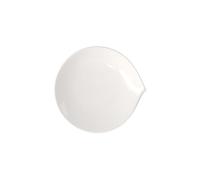 Villeroy & Boch Flow Piatto da Dessert, 23 x 22 cm, Porcellana Premium, Bianco