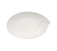 Villeroy & Boch Flow Piatto da Portata Ovale, 47 cm, Porcellana Premium, Bianco