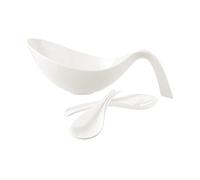 Villeroy & Boch Flow Set per Insalata, 3 Pezzi, Porcellana Premium, Bianco