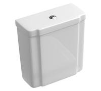 Villeroy & Boch Hommage Réservoir de chasse blanc avec CeramicPlus, touche économique chrome, 772111R1, 772111R1