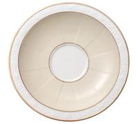 Villeroy & Boch Ivoire Piattino Tazza Colazione, Porcellana Bone China, Multicolore, 18 cm