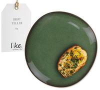Villeroy & Boch - Lave vert piatto da pane piccolo, verde, lavabile in lavastoviglie, utilizzabile nel microonde, stoviglie look artigianale, smalto reattivo, piatto dal fascino rustico, terracotta