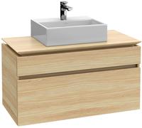 Villeroy & Boch Legato Meuble sous-lavabo B602, 800x550x500mm, Centre lavabo, éclairage LED, B602L0RH, B602L0RH, Colorazione: Quercia del Kansas