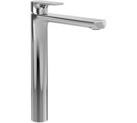 Villeroy & Boch Liberty Rubinetto lavabo alto, miscelatore bagno senza troppopieno, risparmio idrico con cartuccia ceramica, altezza uscita 258mm, rubinetto rotondo cromato