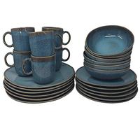 Villeroy & Boch Like. by Lave Glacé - Servizio da tavola, 24 pezzi, colore: turchese e blu