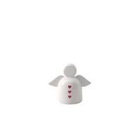 Villeroy & Boch Like. by with Love Angelo Custode, ca. 8,5 x 5 x 7,5 cm, Bianco con Decorazione Rossa, Lavaggio a Mano consigliato, Motivo a Cuore, Angelo Custode Decorativo, Porcellana Premium