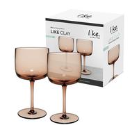Villeroy & Boch, Like Clay, Calice Vino set 2 pezzi-Ambra, Cristallo-Vetro