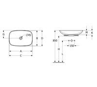 Villeroy & Boch Loop & Friends lavabo 56x38 cm rettangolare da appoggio bianco 4A4901RW