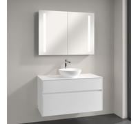 Villeroy & Boch Loop & Friends lavabo con mobile Embrace, con armadietto a specchio My View 14, 4A450001+A95600DH+A4221000, My View 14 Loop & Friends; Embrace; My View 14 [Mobili da Bagno > Set Mobili