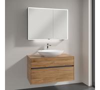 Villeroy & Boch Loop & Friends lavabo con mobile Embrace, con armadietto a specchio My View Now, 4A480101+A95600RH+A4551000, My View Now Loop & Friends; Embrace; My View Now [Mobili da Bagno > Set Mob