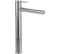 Villeroy & Boch Loop & Friends rubinetteria lavabo rialzata, senza piletta di scarico, miscelatore lavabo a risparmio idrico, altezza bocca di erogazione 251mm, rotondo, cromato