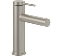 Villeroy & Boch Loop & Friends - Rubinetto per lavabo, con tirante e cartuccia in ceramica, a risparmio energetico, altezza 106 mm, rotondo, in nichel spazzolato opaco