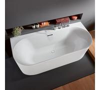 Villeroy & Boch Loop & Friends vasca da bagno a parete, con pannelli laterali, UBA180LOF9CS00V-RW, Loop & Friends stone white [Vasche da Bagno > Vasche da Bagno a Parete]