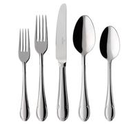 Villeroy & Boch - Mademoiselle Set di Posate 30 Pz. 30 Pezzi Argento,Platino, Lavabile in Lavastoviglie, 6 Persone, Forchette, Coltelli, Cucchiaio, Acciaio Inossidabile