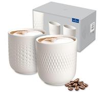 Villeroy & Boch Manufacture Collier Blanc Tazza Set 2-tlg