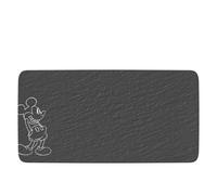 Villeroy & Boch Manufacture Rock - Mickey Mouse - Vassoio da portata, nero, lavabile in lavastoviglie e utilizzabile nel microonde, effetto ardesia con disegni di Disney Topolino