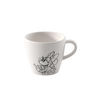Villeroy & Boch Manufacture Rock blanc - Mickey Mouse - Tazzina da caffè, bianco, lavabile in lavastoviglie e utilizzabile nel microonde, effetto ardesia con disegni di Disney Topolino