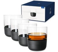 VILLEROY & BOCH Manufacture Rock Set 4 Bicchieri da Whisky Acqua 250ml Cristallo