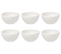 Villeroy & Boch Manufacture Rock Blanc 6er Set Dipschaelchen Bianco D.8cm