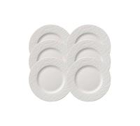 Villeroy & Boch MANUFACTURE ROCK BLANC Piatto Da Colazione 22Cm Set Di 6 Bianco