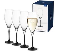 VILLEROY & BOCH Set di 4 calici da spumante Manufacture Rock 260 ml nero