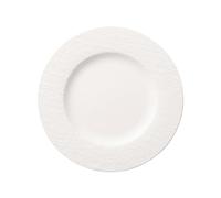 Villeroy & Boch Manufacture Rock Piatto Piano, Porcellana Premium, Blanc, 27 cm