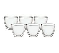 Villeroy & Boch Manufacture Rock - Set di 6 bicchieri in vetro borosilicato, misura L, 300 ml, colore: Trasparente