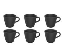 Villeroy & Boch Manufacture Rock Set Di 6 Tazzine Da Espresso Nere D. 6.5cm