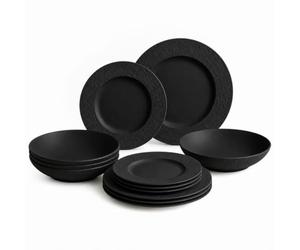 Villeroy & Boch Manufacture Rock - Set di stoviglie da 12 pezzi
