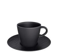 Villeroy & Boch, Manufacture Rock, Tazza Caffè con piattino, Porcellana
