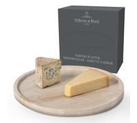 Villeroy & Boch - Manufacture Travertine piatto da portata beige, artigianale, elegante piatto da portata in pietra naturale dalla tonalità sabbia, piatto in pietra, stoviglie, travertino