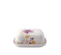 Villeroy & Boch - Mariefleur Basic burriera con coperchio, multicolore, lavabile in lavastoviglie, utilizzabile nel microonde, piatto per burro, disegno floreale, porcellana Premium