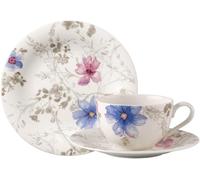 Villeroy & Boch Mariefleur Gris Servizio da Caffè per 6 Persone, Porcellana Premium, 18 Pezzi, Bianco/Blu/Grigio
