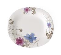 Villeroy & Boch Mariefleur Piatto Piano Ovale, 29 x 25 cm, Porcellana Premium, Gris
