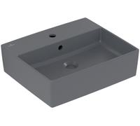 Villeroy & Boch Memento 2.0 lavabo à poser, 1 trou pour robinet, avec trop-plein, poli, 500x420mm, 4A0750i4, 4A0750i4, Colorazione: Grafite, Ceramica Plus