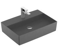 Villeroy & Boch Memento 2.0 lavabo à poser, 1 trou pour robinet, sans trop-plein, non rectifié, 600x420mm, 4A0761i4, 4A0761i4, Colorazione: Grafite, Ceramica Plus