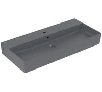 Villeroy & Boch Memento 2.0 lavabo mural, 1 trou pour robinet, avec trop-plein, non poncé, 1000x470mm, 4A22A5I4, 4A22A5I4, Colorazione: Grafite, Ceramica Plus