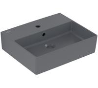 Villeroy & Boch Memento 2.0 lavabo mural, 1 trou pour robinet, avec trop-plein, non poncé, 500x420mm, 4A2250I4, 4A2250I4, Colorazione: Grafite, Ceramica Plus