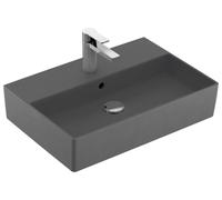Villeroy & Boch Memento 2.0 lavabo mural, 1 trou pour robinet, avec trop-plein, non poncé, 600x420mm, 4A2260I4, 4A2260I4, Colorazione: Grafite, Ceramica Plus