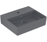 Villeroy & Boch Memento 2.0 lavabo mural, 1 trou pour robinet, sans trop-plein, non poncé, 500x420mm, 4A2251I4, 4A2251I4, Colorazione: Grafite, Ceramica Plus