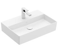 Villeroy & Boch Memento 2.0 lavabo mural, 1 trou pour robinet, sans trop-plein, non poncé, 600x420mm, 4A2261RW, 4A2261RW, Colorazione: Bianco pietra ceramicaPiù