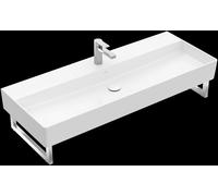 Villeroy & Boch Memento 2.0 lavabo a parete, 1200 x 470 mm, 1 foro per rubinetto, senza sfioratore, non lucidato, 4A22C2, colorazione: bianco-alpino