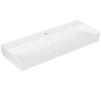 Villeroy & Boch Memento 2.0 lavabo mural, 1 trou pour robinet, sans trop-plein, non rectifié, 1200x470mm, 4A22C2RW, 4A22C2RW, Colorazione: Bianco pietra ceramicaPiù