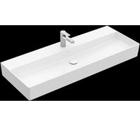 Villeroy & Boch Memento 2.0 lavabo mural, 1 trou pour robinet, sans trop-plein, rectifié, 1200x470mm, 4A22CHI4, 4A22CHI4, Colorazione: Grafite, Ceramica Plus