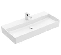 Villeroy & Boch Memento 2.0 lavabo mural, 1000 x 470 mm, 1 trou pour robinet, sans trop-plein, poli, 4A221HRW, 4A221HRW, Colorazione: Bianco pietra, ceramica più